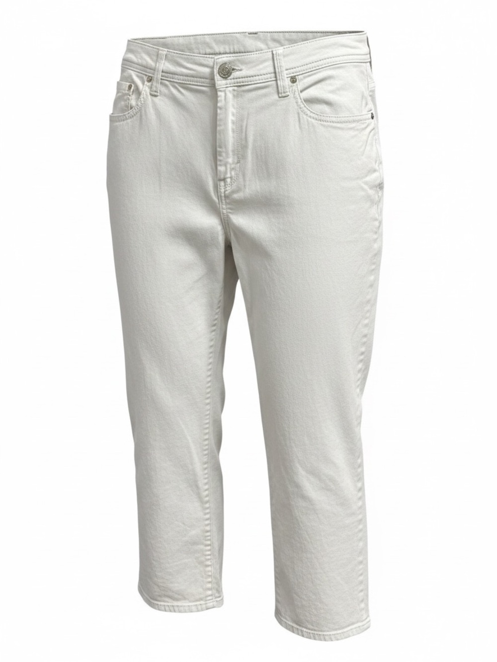 Chico's Off White Slim Leg Crop Jeans